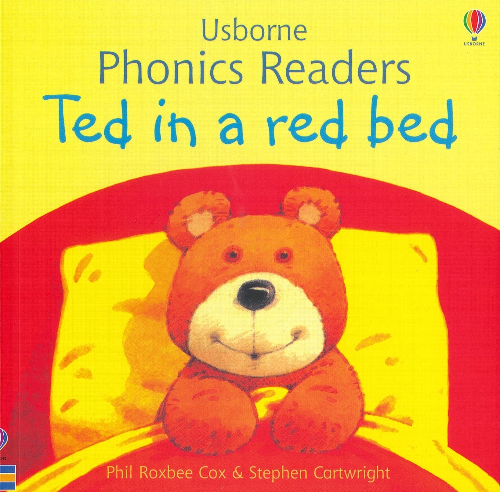 Ted in a red bed